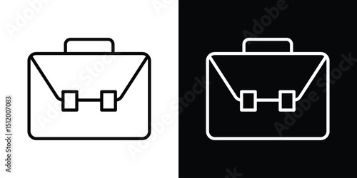Briefcase icon. Simple element illustration. outline and flat symbol design