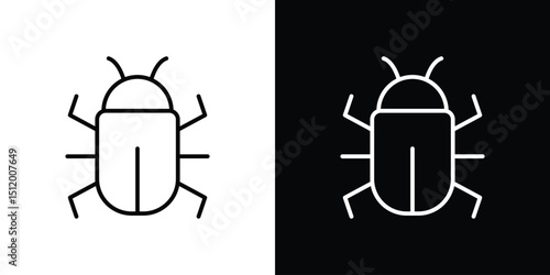 Bug icon. Simple element illustration. outline and flat symbol design
