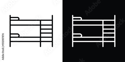 Bunk bed icon. Simple element illustration. outline and flat symbol design