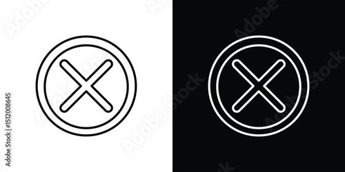 Cancel icon. Simple element illustration. outline and flat symbol design