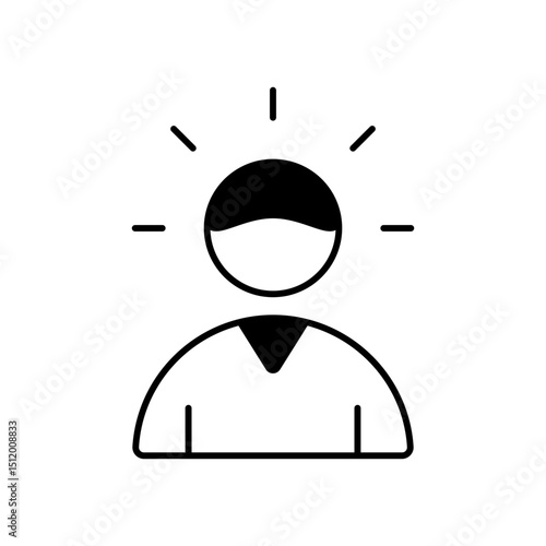 Self awareness psychology fill vector icon
