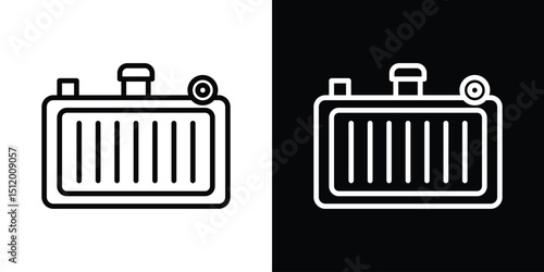car radiator icon. Simple element illustration. outline and flat symbol design