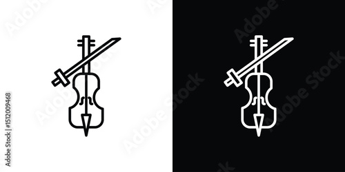 Cello icon. Simple element illustration. outline and flat symbol design