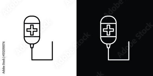 Chemotherapy icon. Simple element illustration. outline and flat symbol design