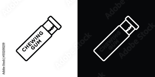 Chew gum icon. Simple element illustration. outline and flat symbol design