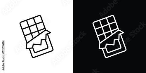 Chocolate icon. Simple element illustration. outline and flat symbol design