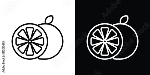 Citrus icon. Simple element illustration. outline and flat symbol design