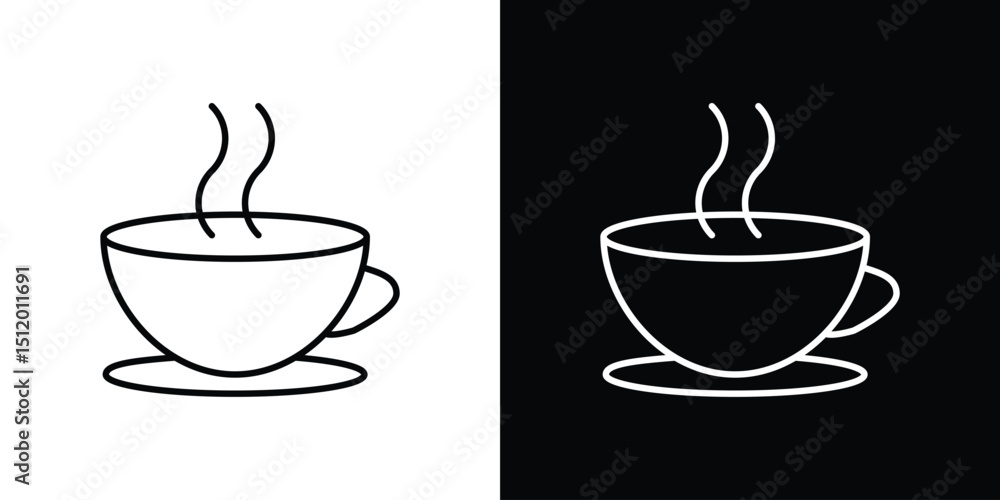 Obraz premium Coffee icon. Simple element illustration. outline and flat symbol design