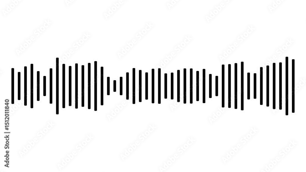 Sound wave isolated animation. Audio spectrum animation, music waveform, sound wave audio wave from isolated on black background. Sound wave isolated animation. Audio spectrum animation, music waveform, sound wave audio wave from isolated on black background.