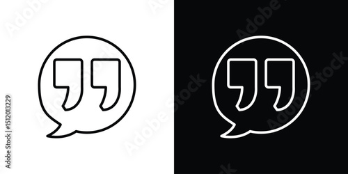 Comment quote icon. Simple element illustration. outline and flat symbol design