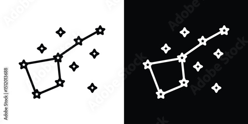 Constellation icon. Simple element illustration. outline and flat symbol design