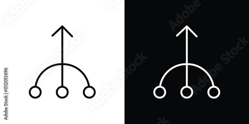 Consolidation icon. Simple element illustration. outline and flat symbol design