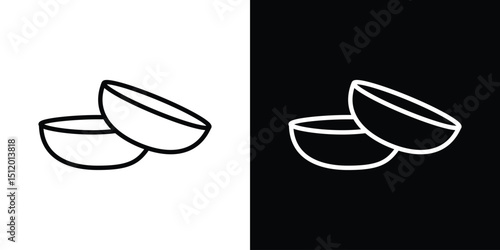 contact lenses icon. Simple element illustration. outline and flat symbol design