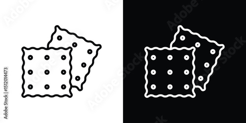 Crackers icon. Simple element illustration. outline and flat symbol design