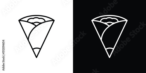 Crepe icon. Simple element illustration. outline and flat symbol design