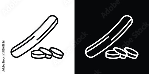 Cucumber icon. Simple element illustration. outline and flat symbol design