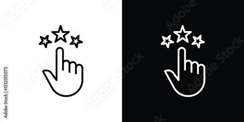 Customer feedback icon. Simple element illustration. outline and flat symbol design