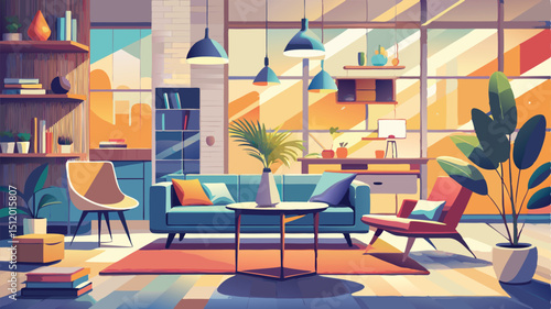 Bright and Spacious Living Room Interior