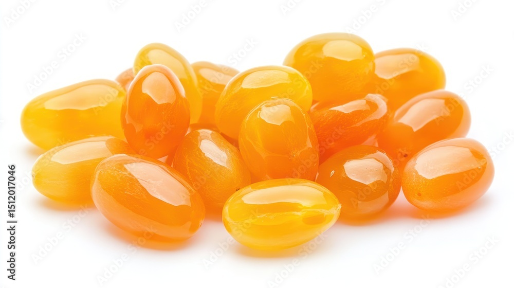 Fototapeta premium A Pile of Polished Yellow Carnelian Stones