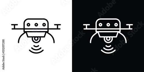 Drone icon. Simple element illustration. outline and flat symbol design