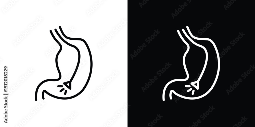 Obraz premium Endoscopy icon. Simple element illustration. outline and flat symbol design