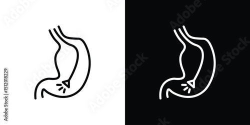Endoscopy icon. Simple element illustration. outline and flat symbol design