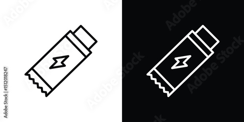 Energy bar icon. Simple element illustration. outline and flat symbol design