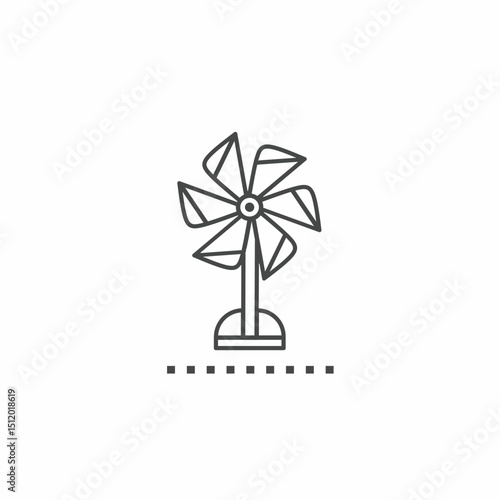 Windmill vector collection. Illustration design for business. Stock vector.