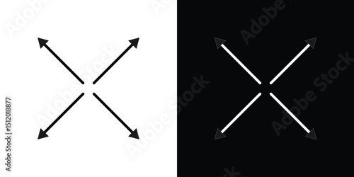 Expand icon. Simple element illustration. outline and flat symbol design