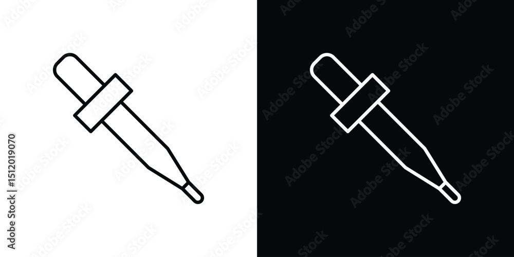 Eye dropper icon. Simple element illustration. outline and flat symbol design Eye dropper icon. Simple element illustration. outline and flat symbol design
