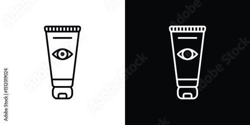 Eye cream icon. Simple element illustration. outline and flat symbol design