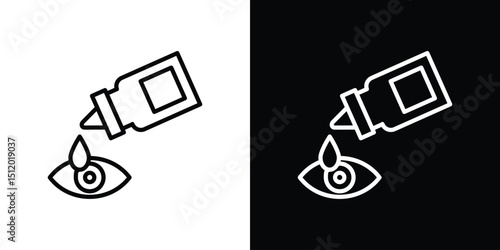 eye drop icon. Simple element illustration. outline and flat symbol design