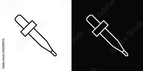 Eye dropper icon. Simple element illustration. outline and flat symbol design