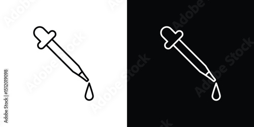 Eye dropper icon. Simple element illustration. outline and flat symbol design