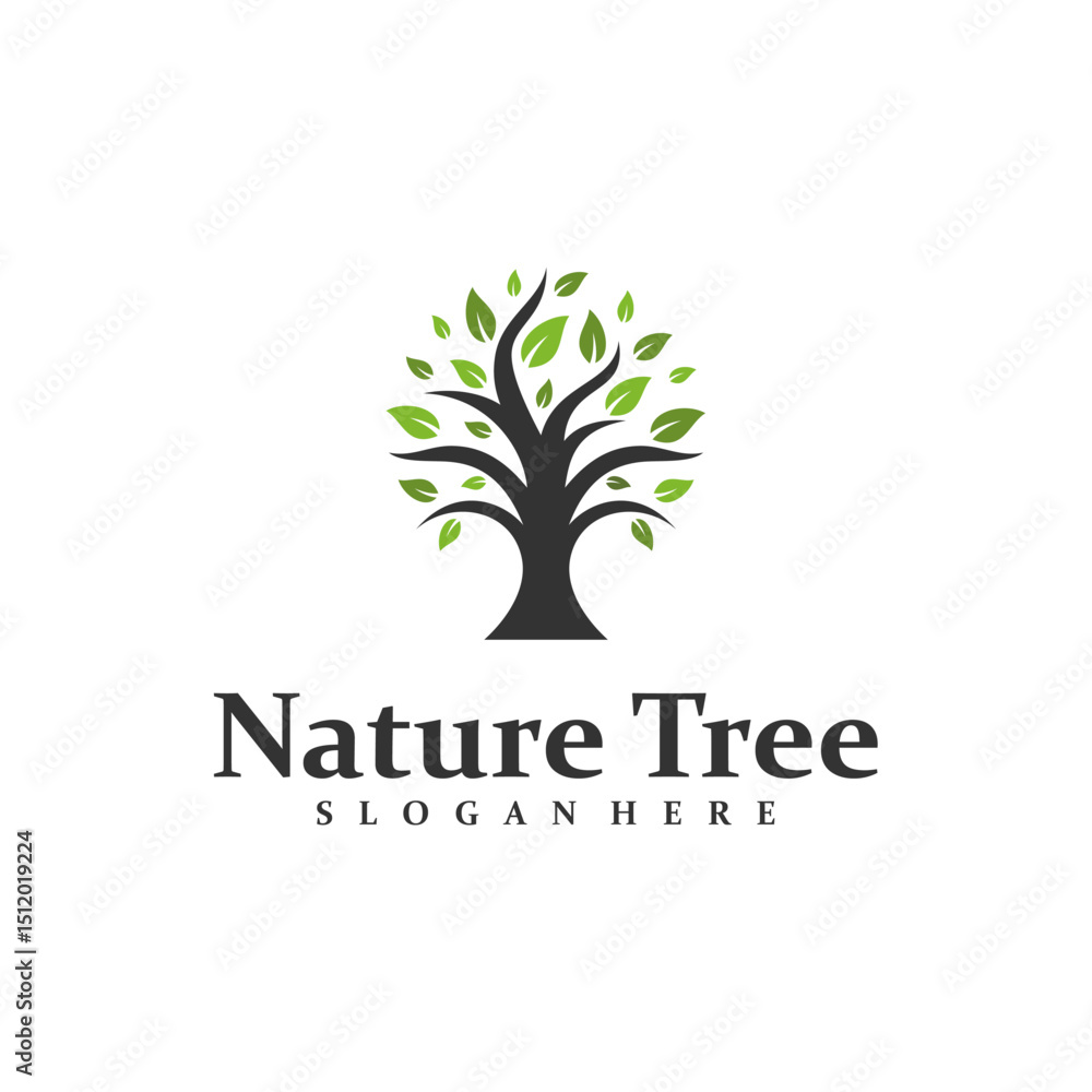 Fototapeta premium Oak Tree logo design concept vector. Oak Tree Logo Design Template. Creative Symbol. Icon