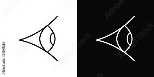 Eye side icon. Simple element illustration. outline and flat symbol design