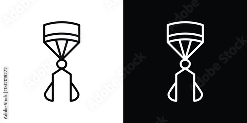 Eyelash curler icon. Simple element illustration. outline and flat symbol design