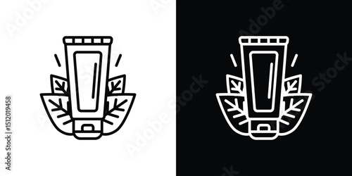 Face wash icon. Simple element illustration. outline and flat symbol design