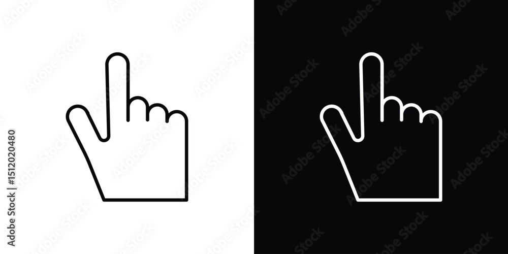 Obraz premium Finger icon. Simple element illustration. outline and flat symbol design