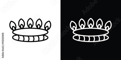 Fire burner icon. Simple element illustration. outline and flat symbol design