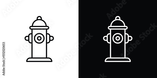 Fire hydrant icon. Simple element illustration. outline and flat symbol design