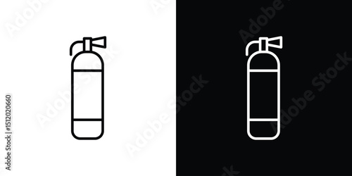 Fire extinguisher icon. Simple element illustration. outline and flat symbol design