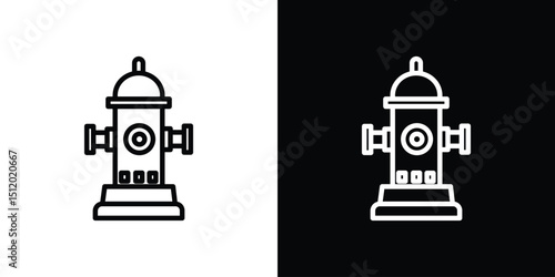 Fire hydrant icon. Simple element illustration. outline and flat symbol design