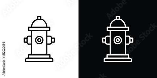 Fire hydrant icon. Simple element illustration. outline and flat symbol design