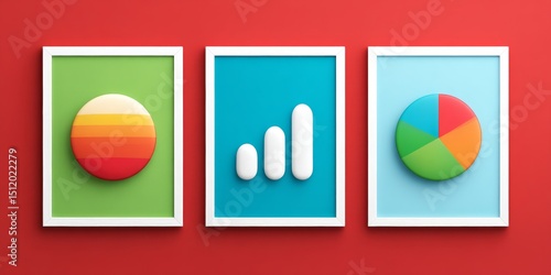 Minimalist infographic template with 3 clean sections and icons