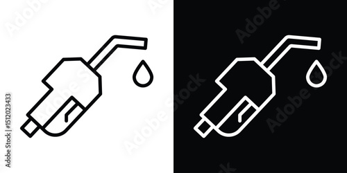 Fuel icon. Simple element illustration. outline and flat symbol design