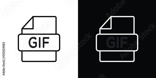 Gif icon. Simple element illustration. outline and flat symbol design