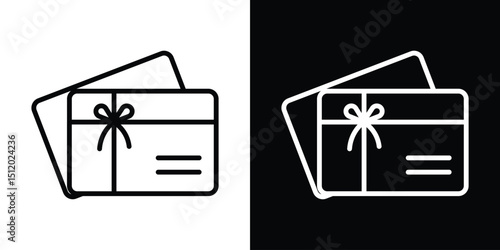 Gift voucher icon. Simple element illustration. outline and flat symbol design