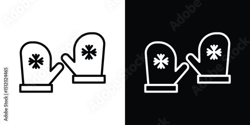Gloves icon. Simple element illustration. outline and flat symbol design