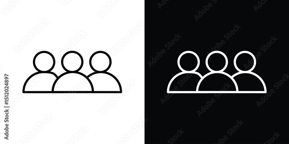 Group icon. Simple element illustration. outline and flat symbol design Group icon. Simple element illustration. outline and flat symbol design